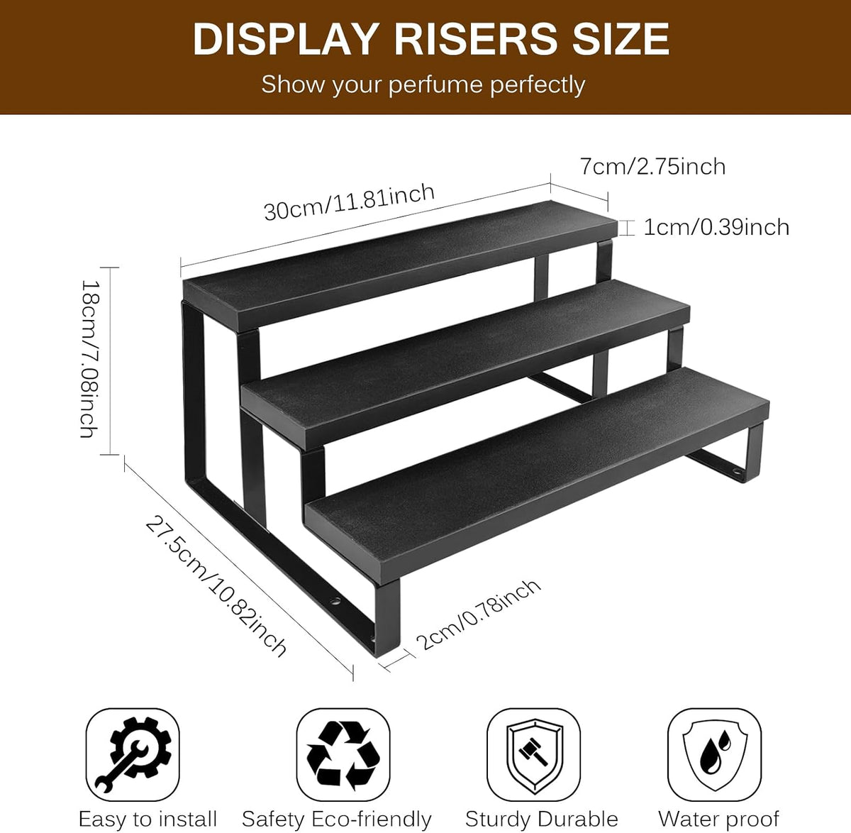3 Tier Cologne Stand for Men