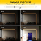 COB LED Strip Lights Warm White,24V Dimmable Led Light Strip KIT with Remote and App Control