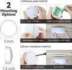 Battery Powered LED Push Puck Lights with Remote, 6 Pack