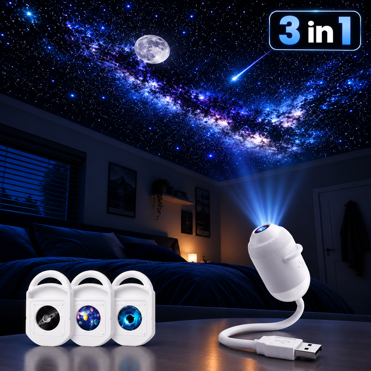 USB Starry Sky Projector Light