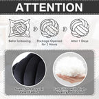 Chic Black Knot Pillows - Set of 2, Decorative Throw Pillows