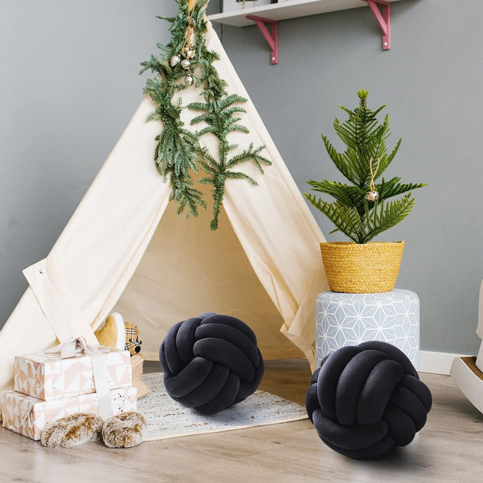 Black Knot Pillows (Set of 2)