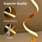 COB LED Strip Lights Warm White,24V Dimmable Led Light Strip KIT with Remote and App Control