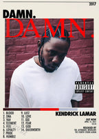 Music Album Star Hot ASAP ROCKY KENDRICK LAMAR 80S Retro Rap Poster Hip Hop Posters for Living Room Painting Art Home Wall Decor