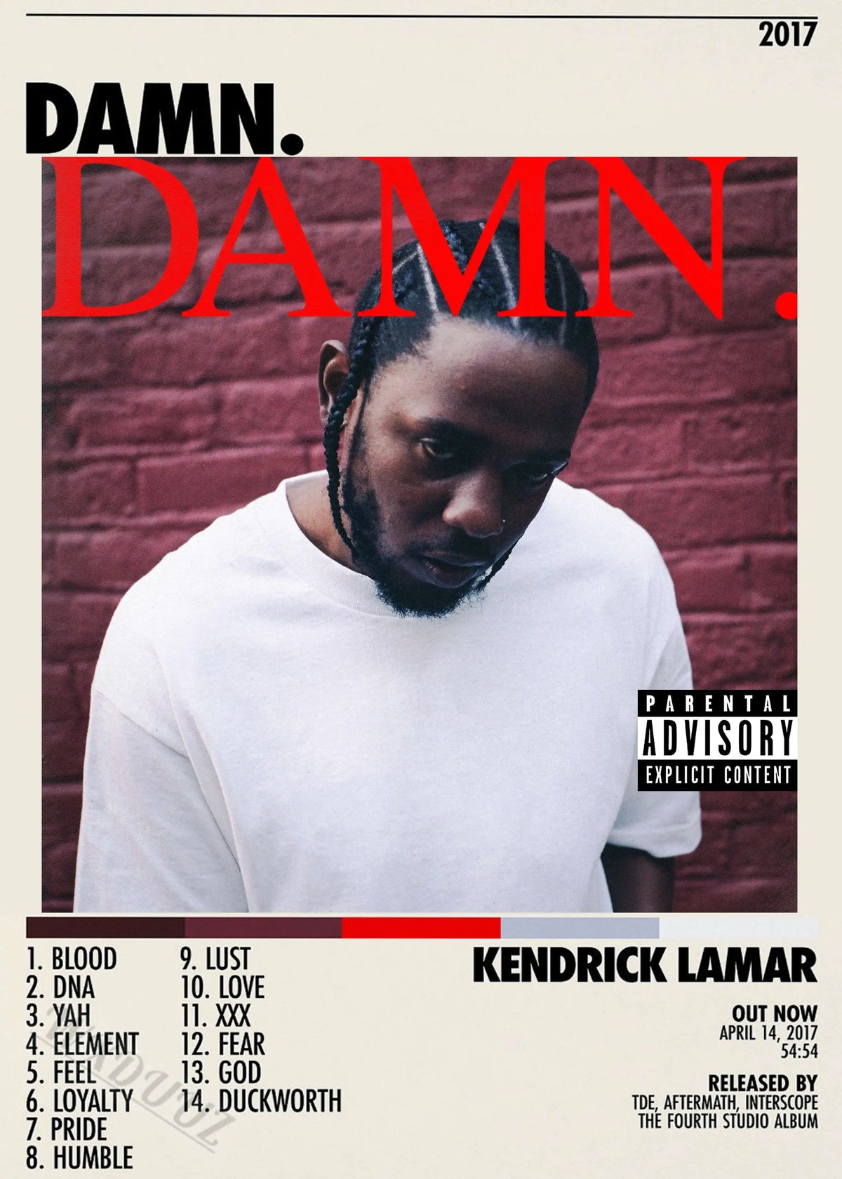 Music Album Star Hot ASAP ROCKY KENDRICK LAMAR 80S Retro Rap Poster Hip Hop Posters for Living Room Painting Art Home Wall Decor