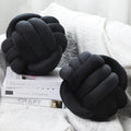 Chic Black Knot Pillows - Set of 2, Decorative Throw Pillows