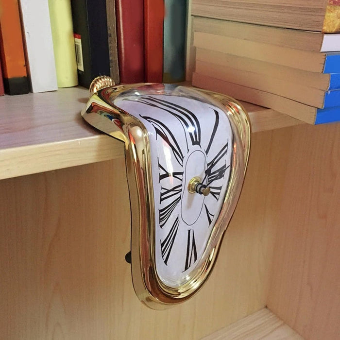 Gold Melting Desk Clock