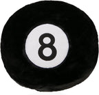8 Ball Pillow Black Stuffed Billiards Plush Small Toy, 13 Inch